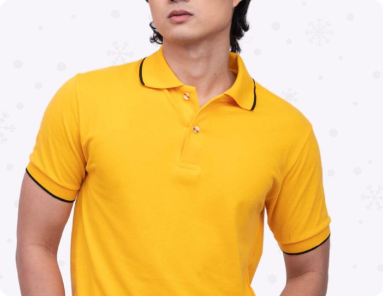 Yellow polo shirt