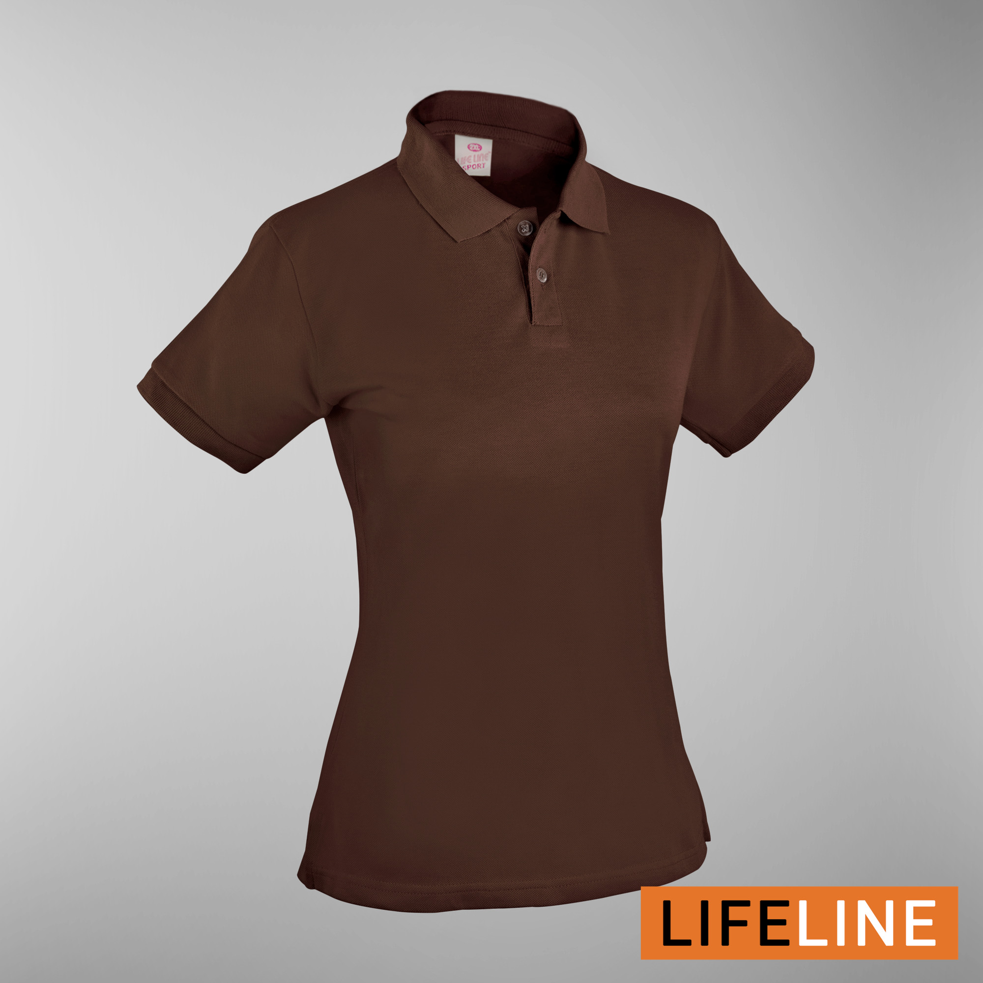 Lifeline Ladies’ Poloshirt (Choco Brown) (Petite Sizes)