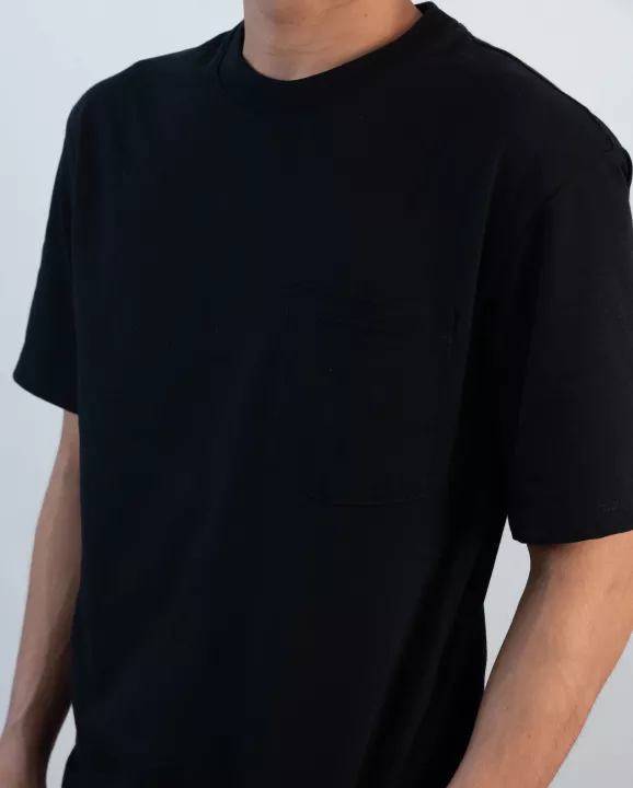 Lifeline Oversized Shirt with Pocket (Black)