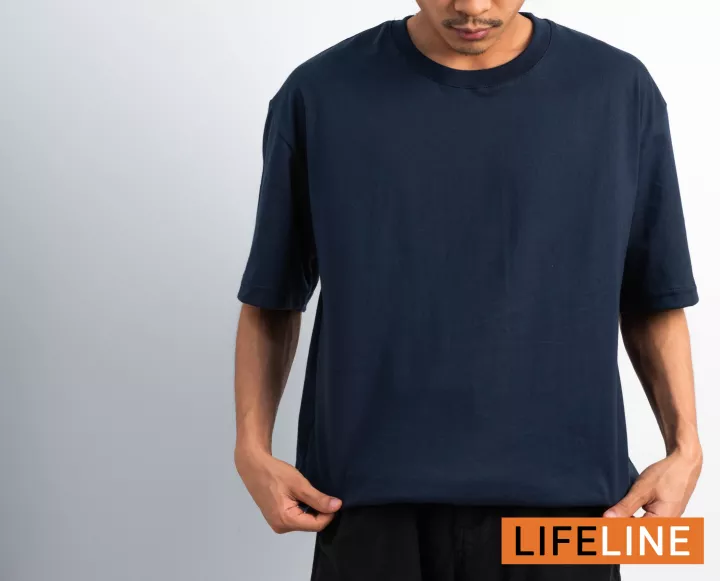 Lifeline Oversized Shirt (Navy)