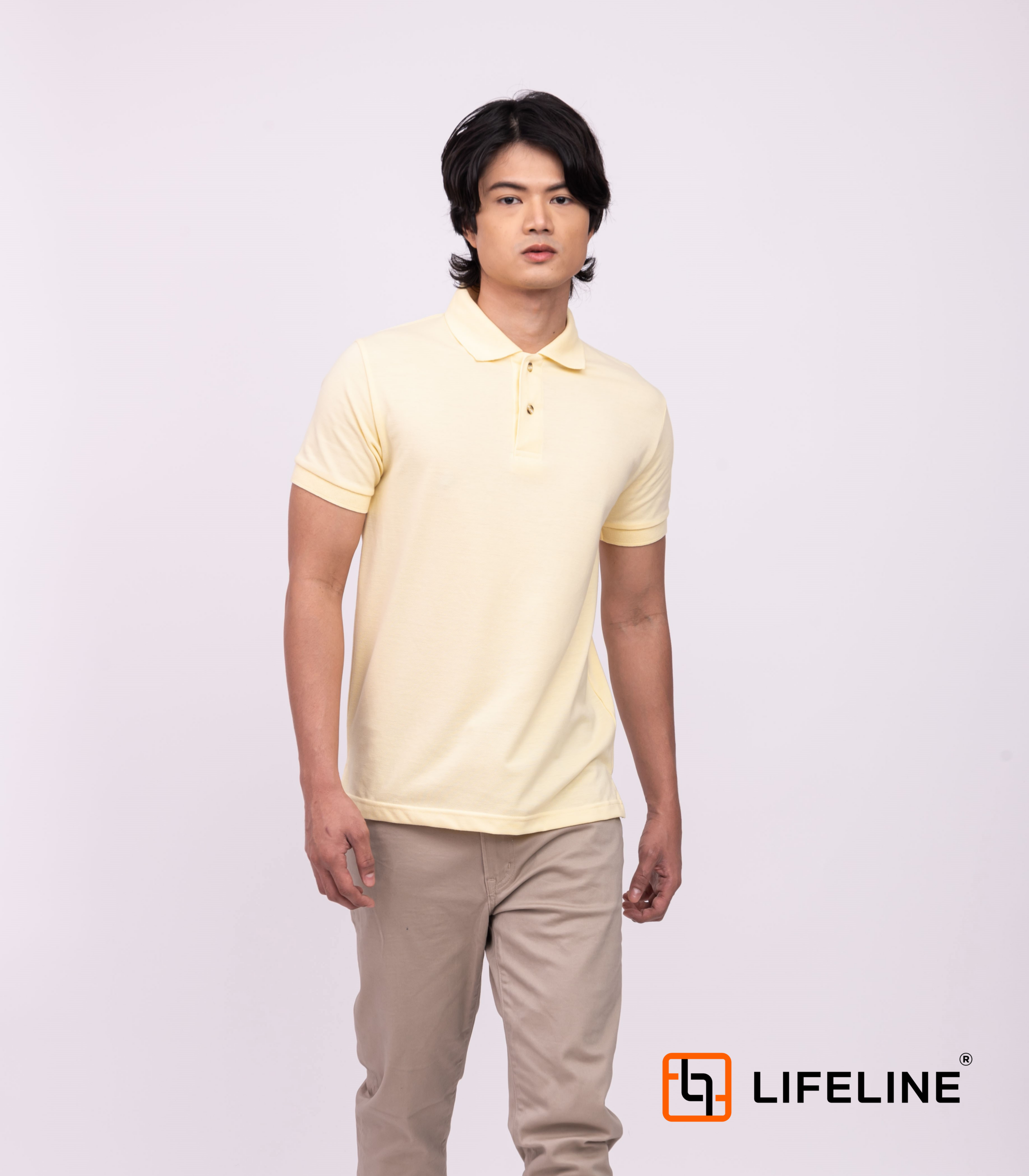 Lifeline Men’s Poloshirt (Cream)