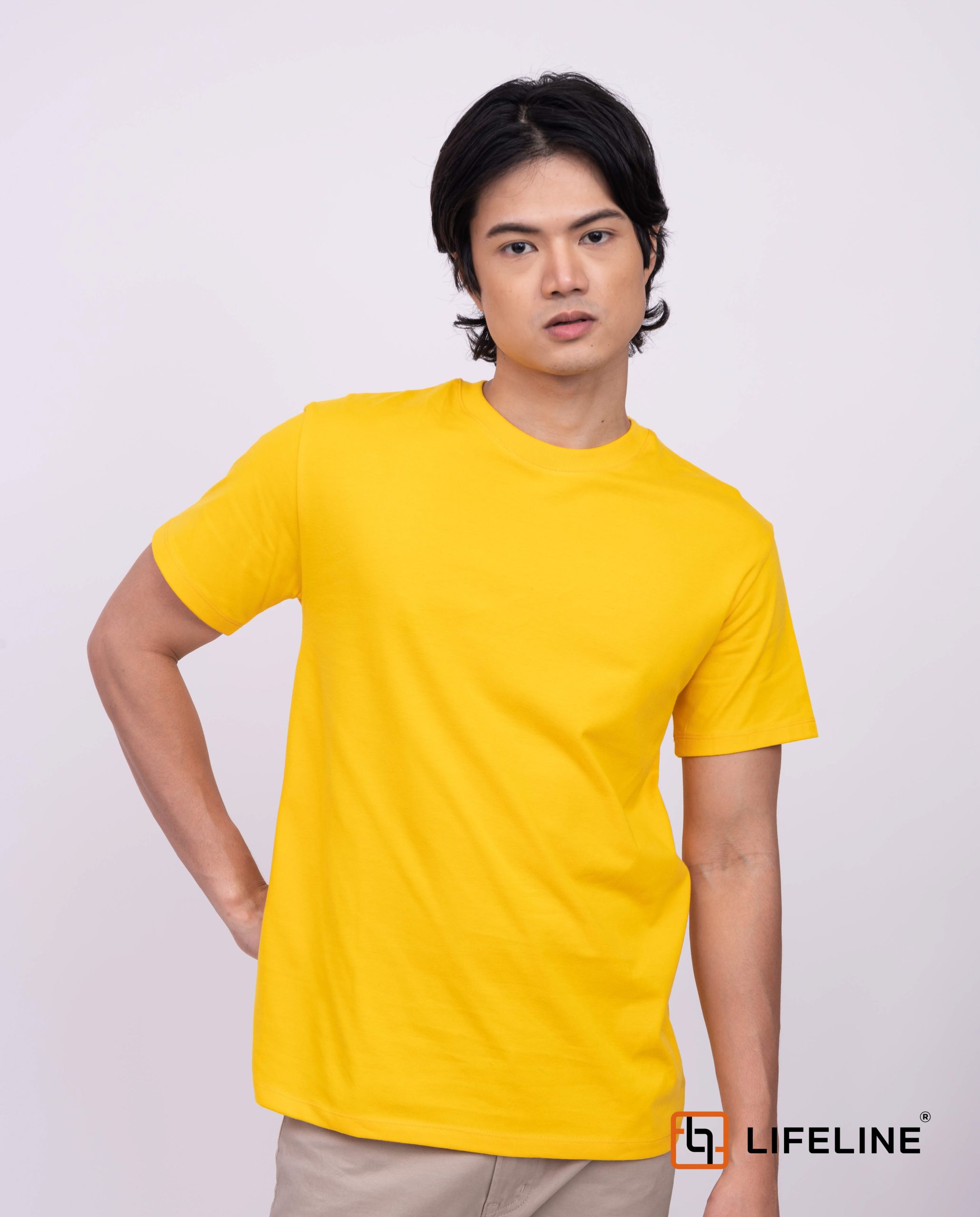 Lifeline Roundneck T-shirt (Gold Yellow) For Sale - Lifeline Shirts