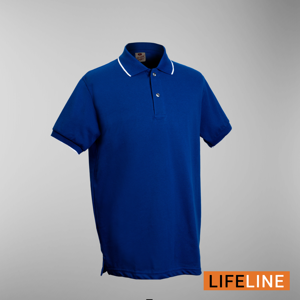 Lifeline Line Polo Shirt (Blue Pea)