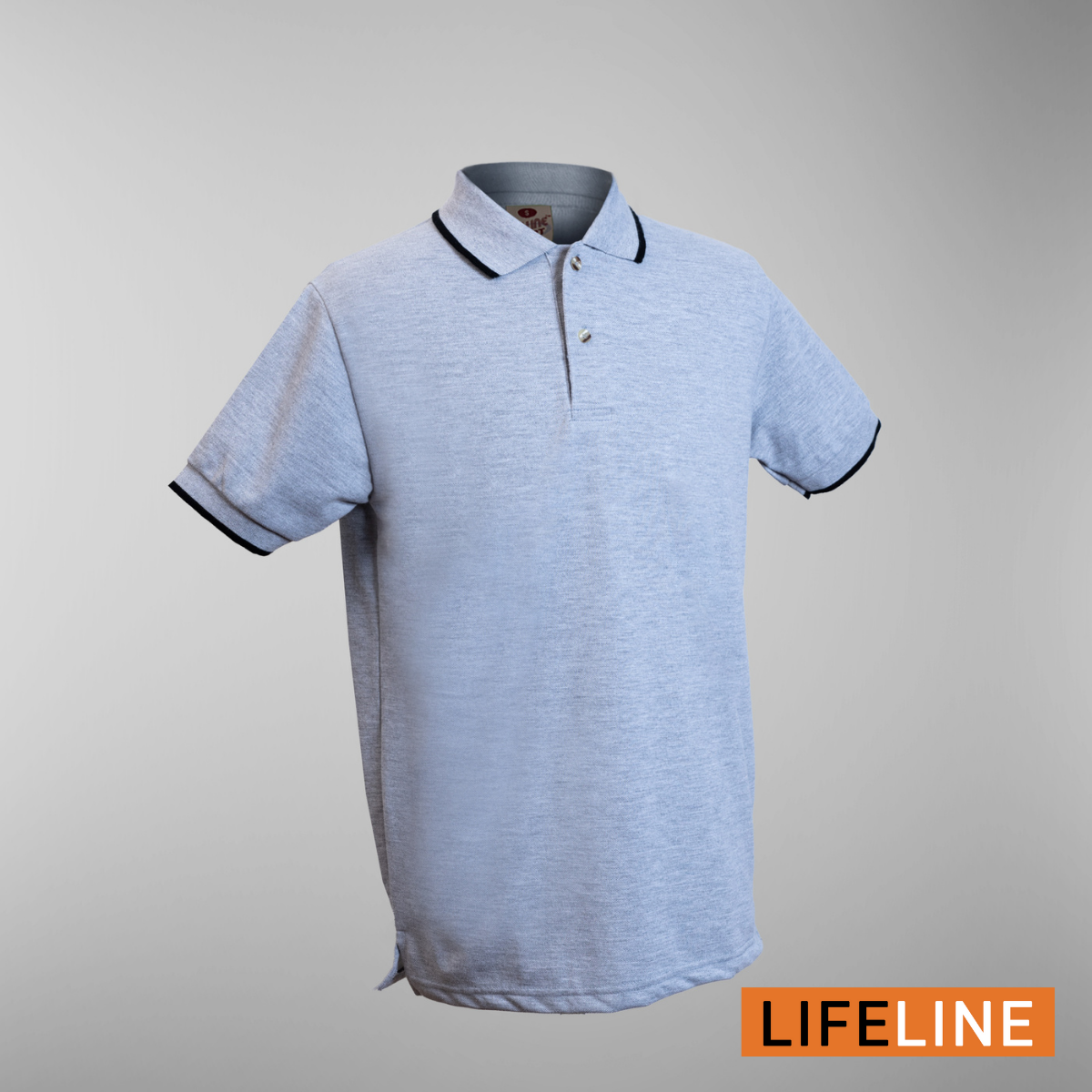 Lifeline Line Polo Shirt (Heather Gray)