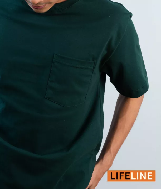 Lifeline Oversized Shirt with Pocket (Moss Green)