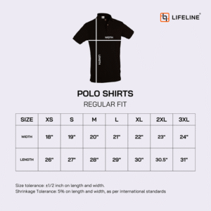 Men Poloshirt Size Chart