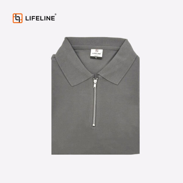 Quarter Zip Long Sleeve Shirt (Sesame)