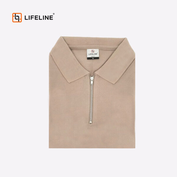 Quarter Zip Long Sleeve Shirt (Peanut)