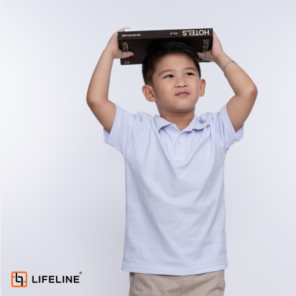 Lifeline Kids Polo Shirt PREMIUM PLUS (White)